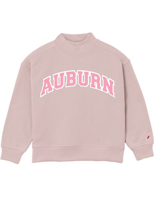 League Collegiate Wear Youth Arch Auburn Mock Neck Crew