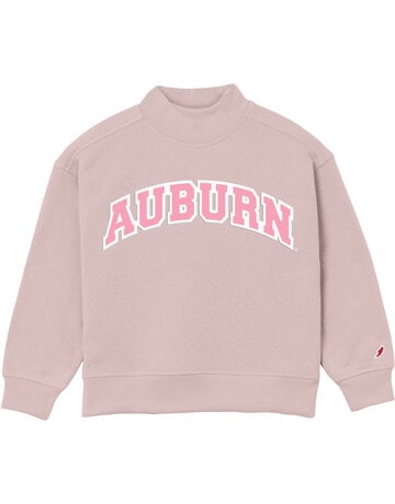League Collegiate Wear Youth Arch Auburn Mock Neck Crew