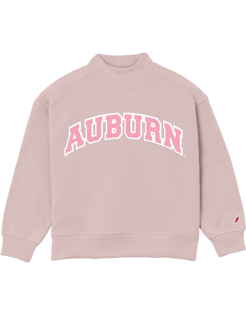 League Collegiate Wear Youth Arch Auburn Mock Neck Crew
