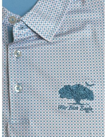 Divots War Fam Eagle Square Print Polo