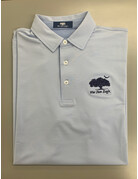 Divots War Fam Eagle Pencil Thin Stripe Polo