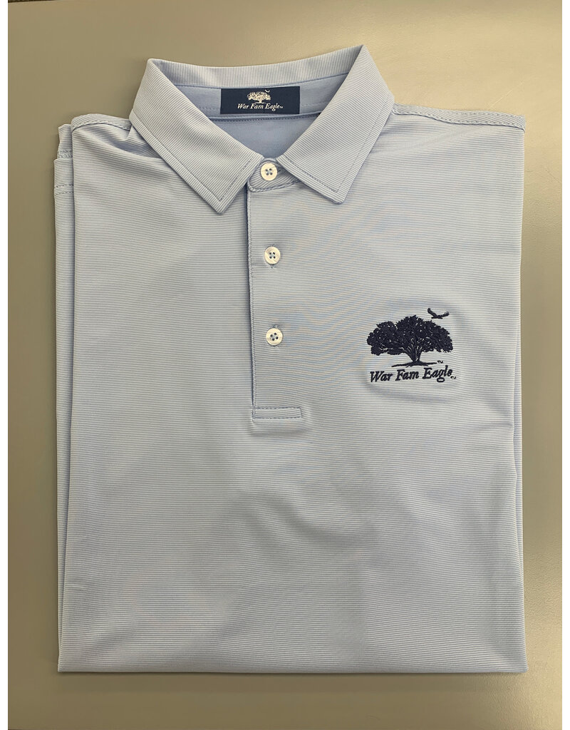 Divots War Fam Eagle Pencil Thin Stripe Polo
