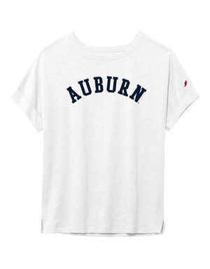 League Collegiate Wear Ladies Felt Auburn T-Shirt