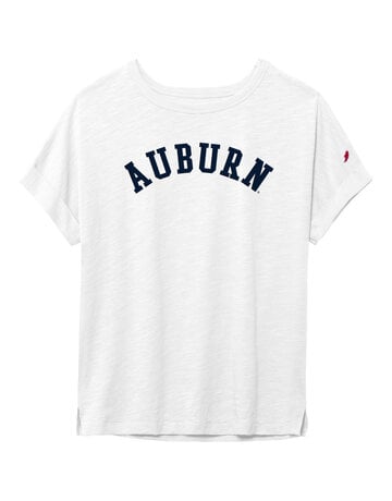 League Collegiate Wear Ladies Felt Auburn T-Shirt