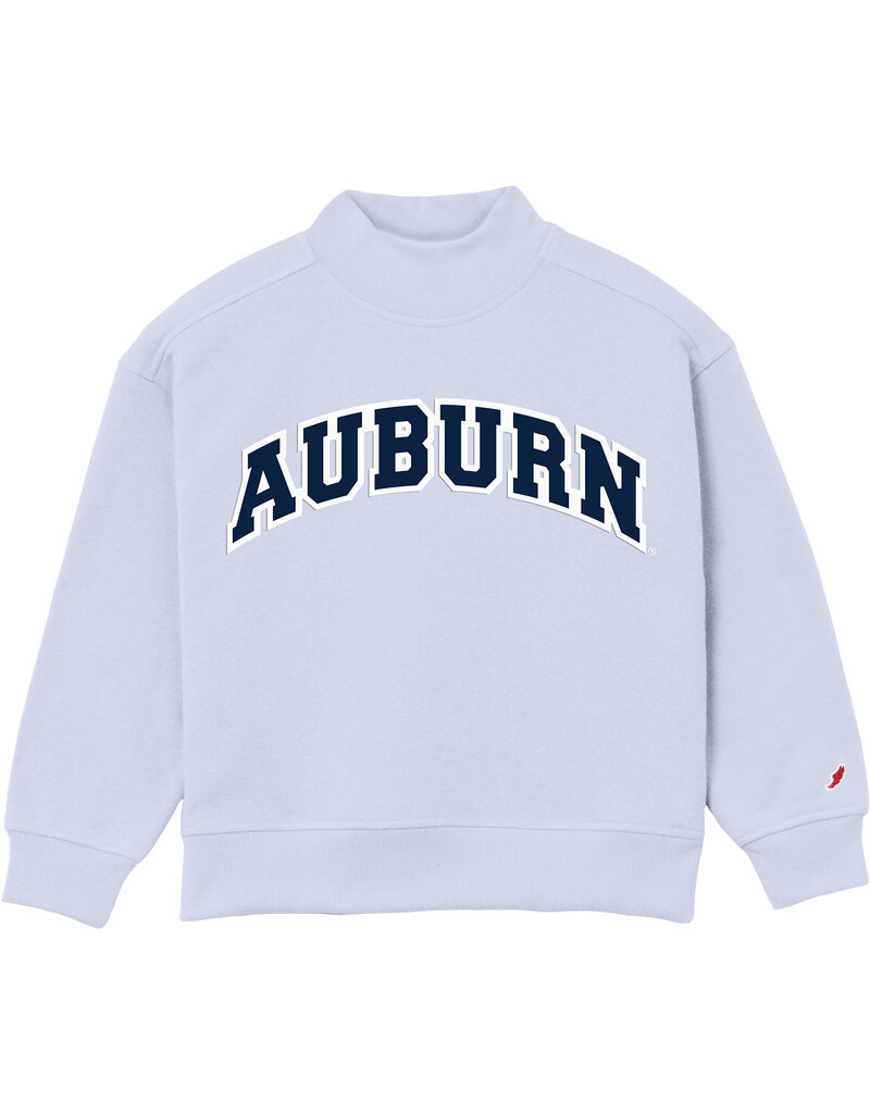 League Collegiate Wear Youth Arch Auburn Mock Neck Crew
