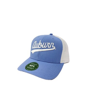 Legacy Script Auburn Lt Blue Mesh Hat