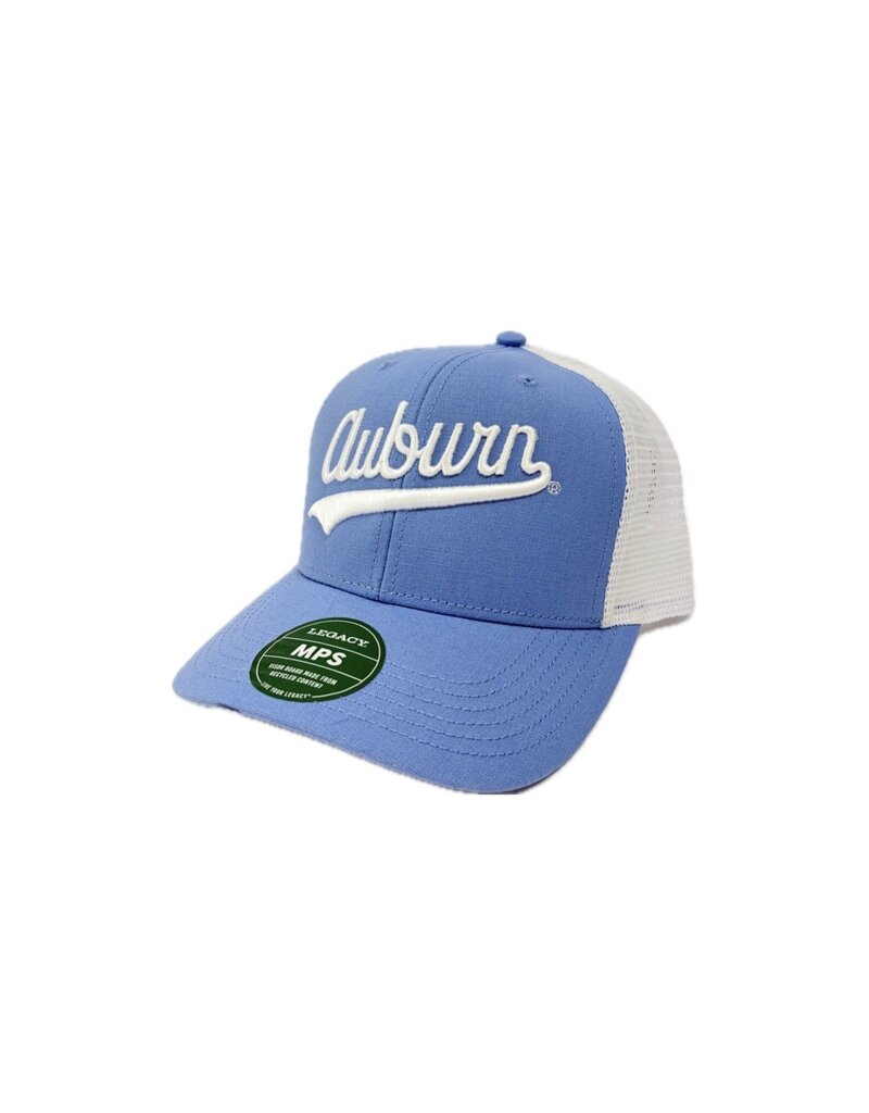 Legacy Script Auburn Lt Blue Mesh Hat