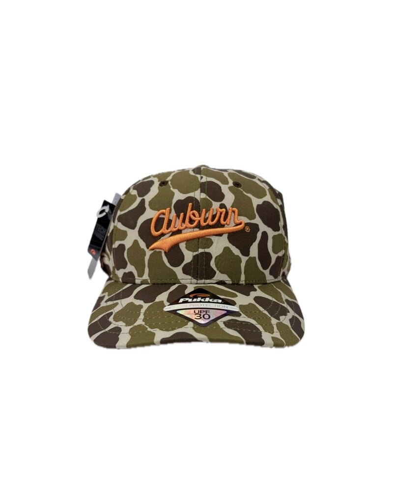 Pukka Camo Script Auburn Hat