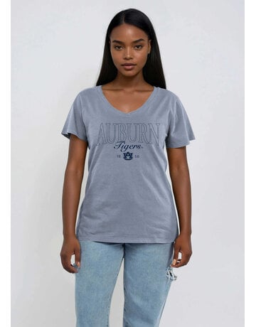 Chicka-D Ladies V-Neck Auburn Tigers AU 1856 T-Shirt