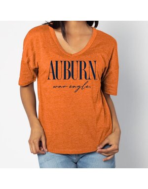 Chicka-D V-Neck Auburn War Eagle Ladies T-Shirt