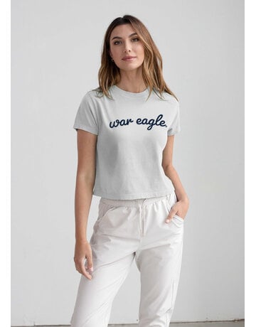 Chicka-D Ladies Script War Eagle Crop Shirt
