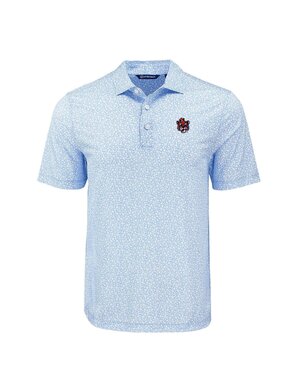 Cutter & Buck Vintage Aubie Head Floral Print Polo