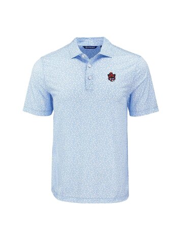 Cutter & Buck Vintage Aubie Head Floral Print Polo
