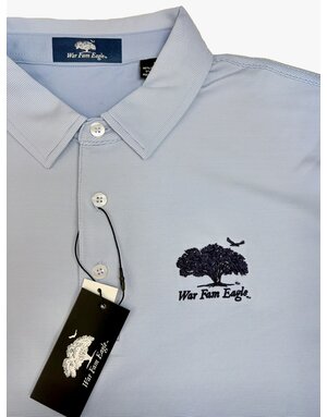 Divots War Fam Eagle Pencil Thin Stripe Polo