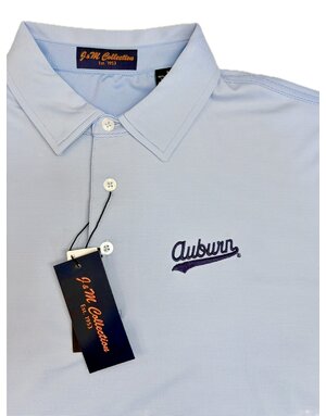 Divots Script Auburn Super thin Stripe Polo