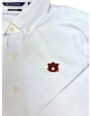 Cutter & Buck AU Windowpane Button Down Dress Shirt