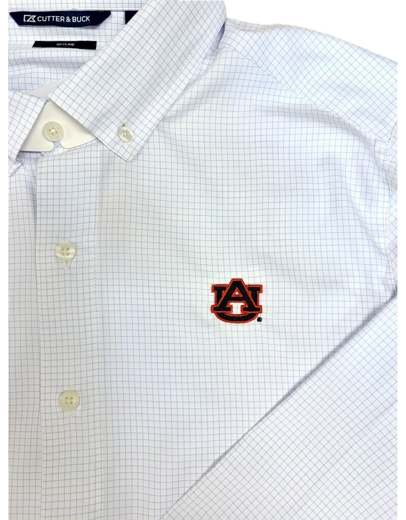 Cutter & Buck AU Windowpane Button Down Dress Shirt