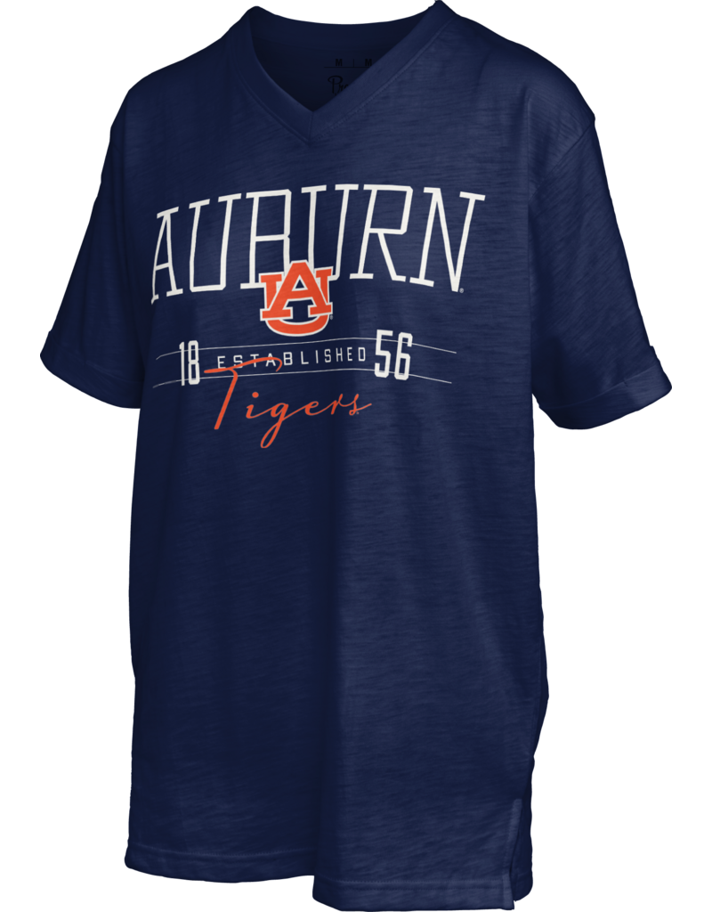 Pressbox Ladies V-Neck Auburn Tigers 1856 T-Shirt