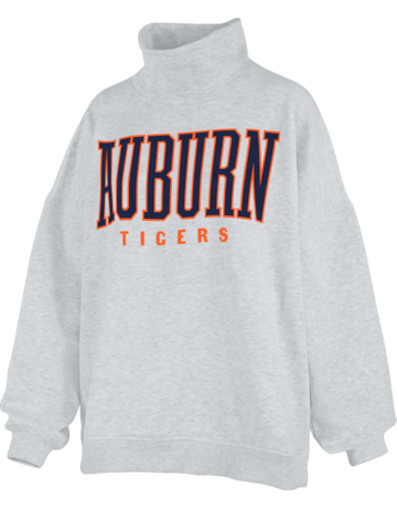Pressbox Ladies Auburn Tigers Embroidered Mock Neck