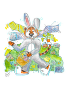 Art by LJD Easter Bunny Aubie