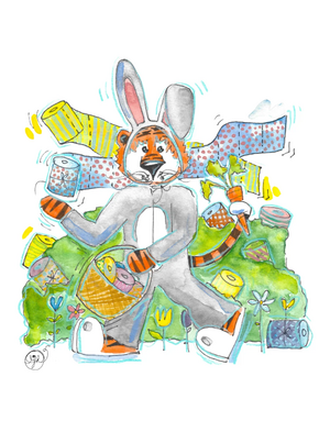 Art by LJD Easter Bunny Aubie