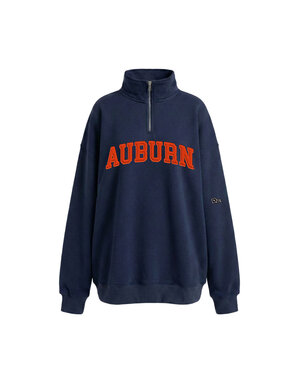 Hype & Vice Arch Auburn Embroidered 1/2 Zip Pullover
