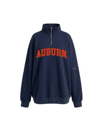 Hype & Vice Arch Auburn Embroidered 1/2 Zip Pullover