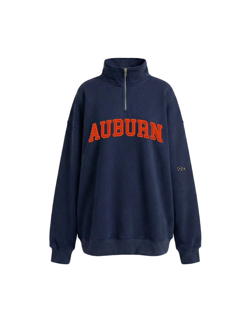 Hype & Vice Arch Auburn Embroidered 1/2 Zip Pullover
