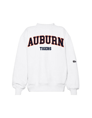 Hype & Vice Auburn Tigers Embroidered Mock Neck Crew