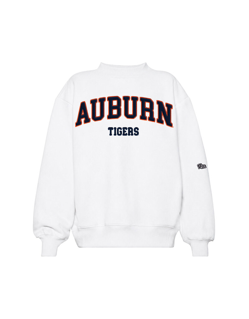 Hype & Vice Auburn Tigers Embroidered Mock Neck Crew