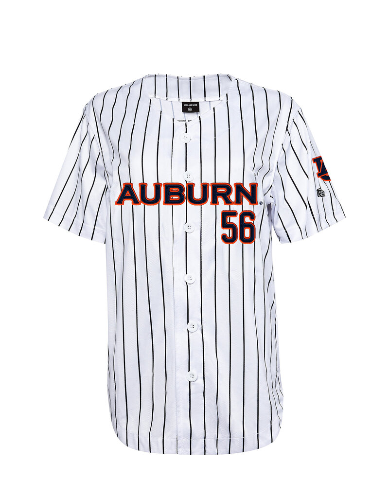 Hype & Vice Auburn 56 Pinstripe Baseball Jersey