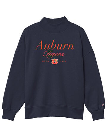 League Collegiate Wear Auburn Tigers AU Estd 1856 Mock Crew