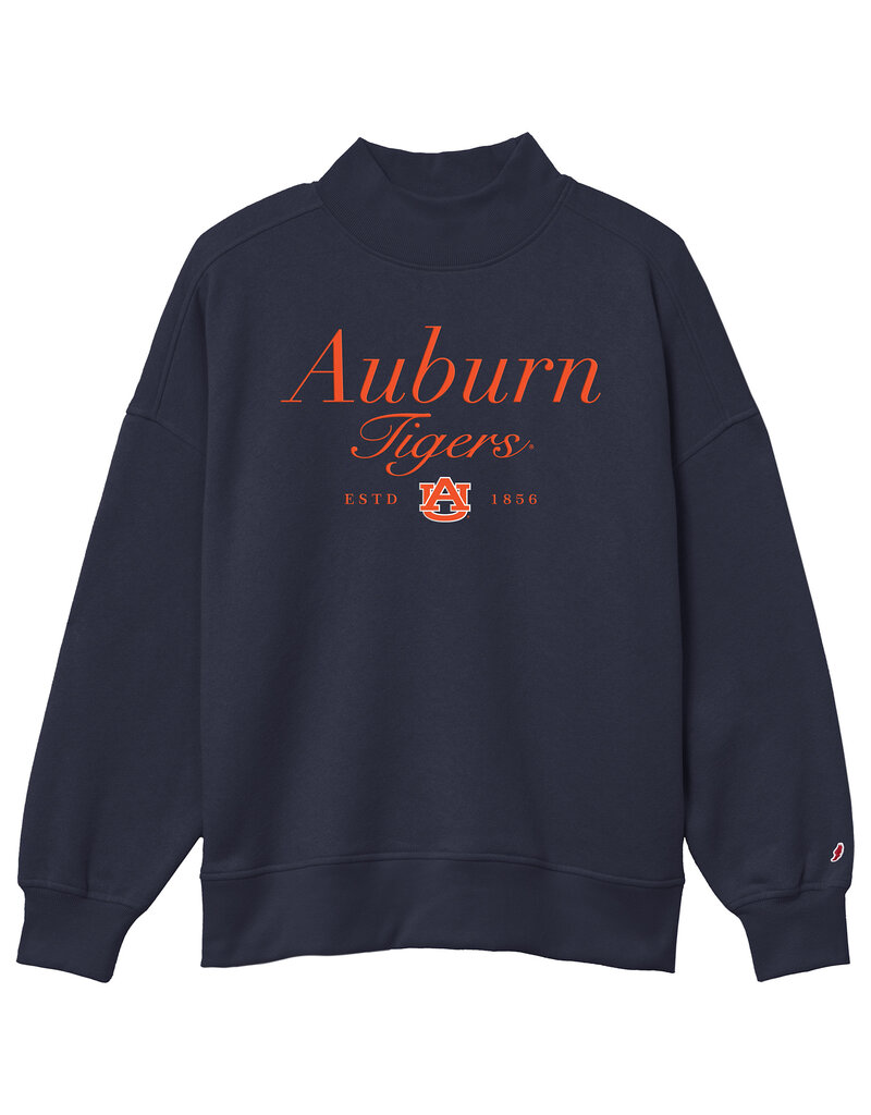 League Collegiate Wear Auburn Tigers AU Estd 1856 Mock Crew