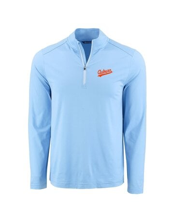Cutter & Buck Script Auburn Lightweight Coastal 1/4 Zip Pullover