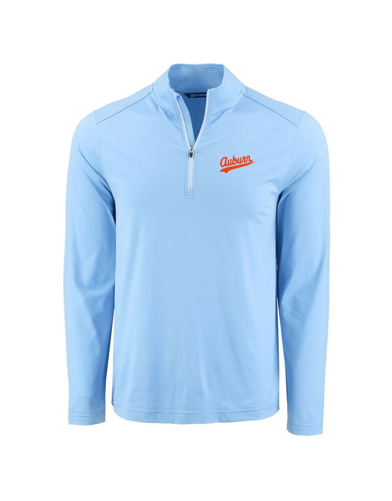 Cutter & Buck Script Auburn Lightweight Coastal 1/4 Zip Pullover