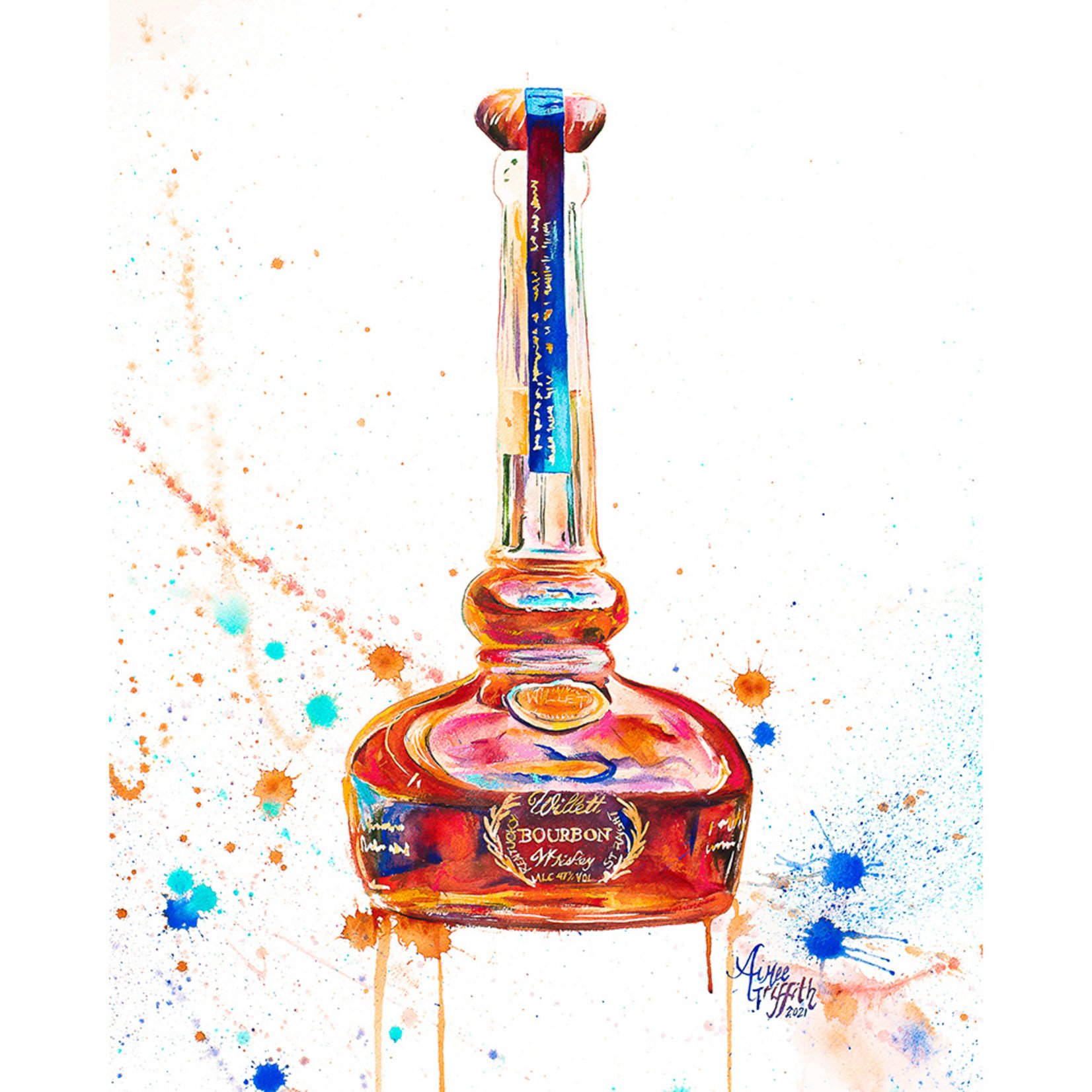 8x10 Willett Bottle Watercolor Print