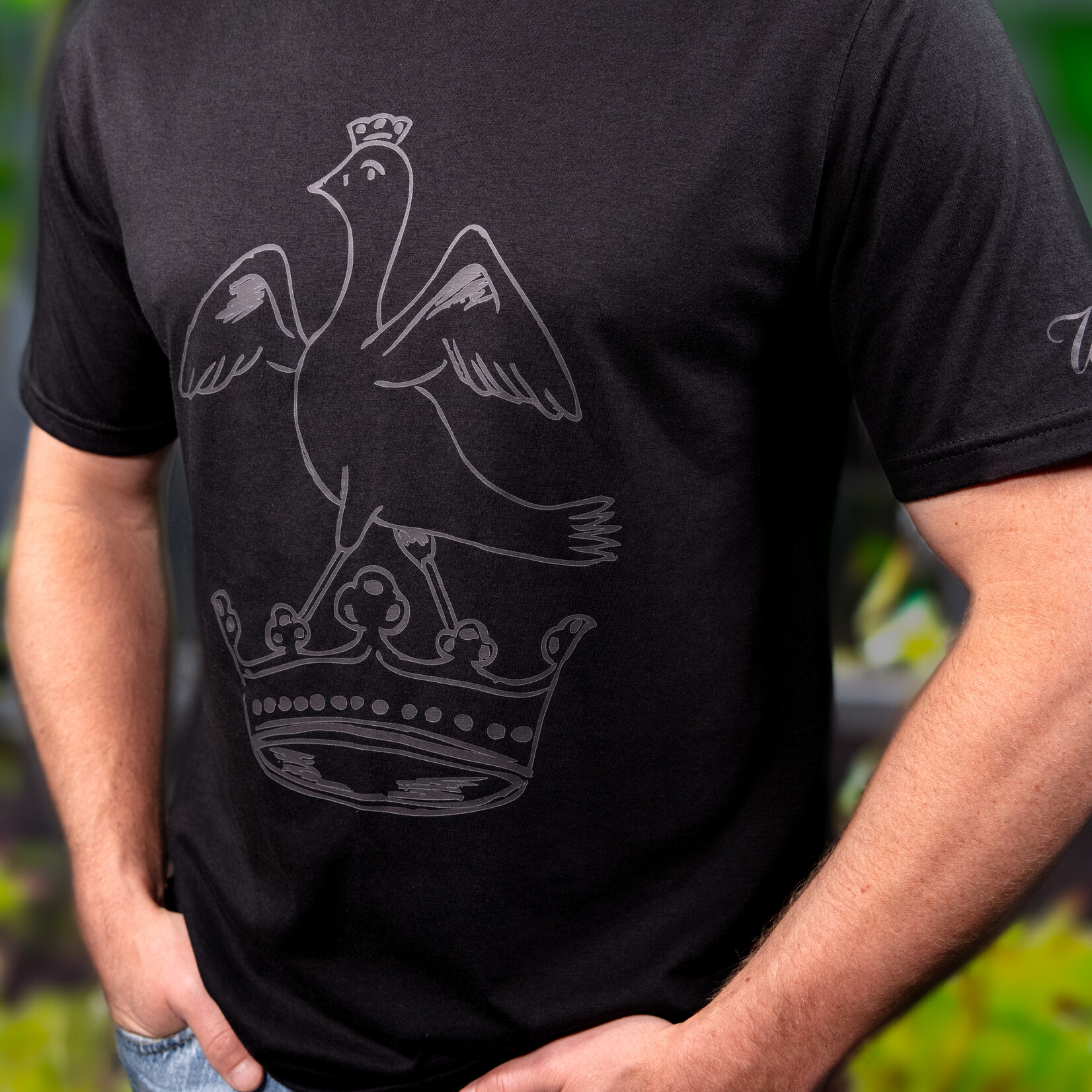 Tonal Bird and Crown Shirt
