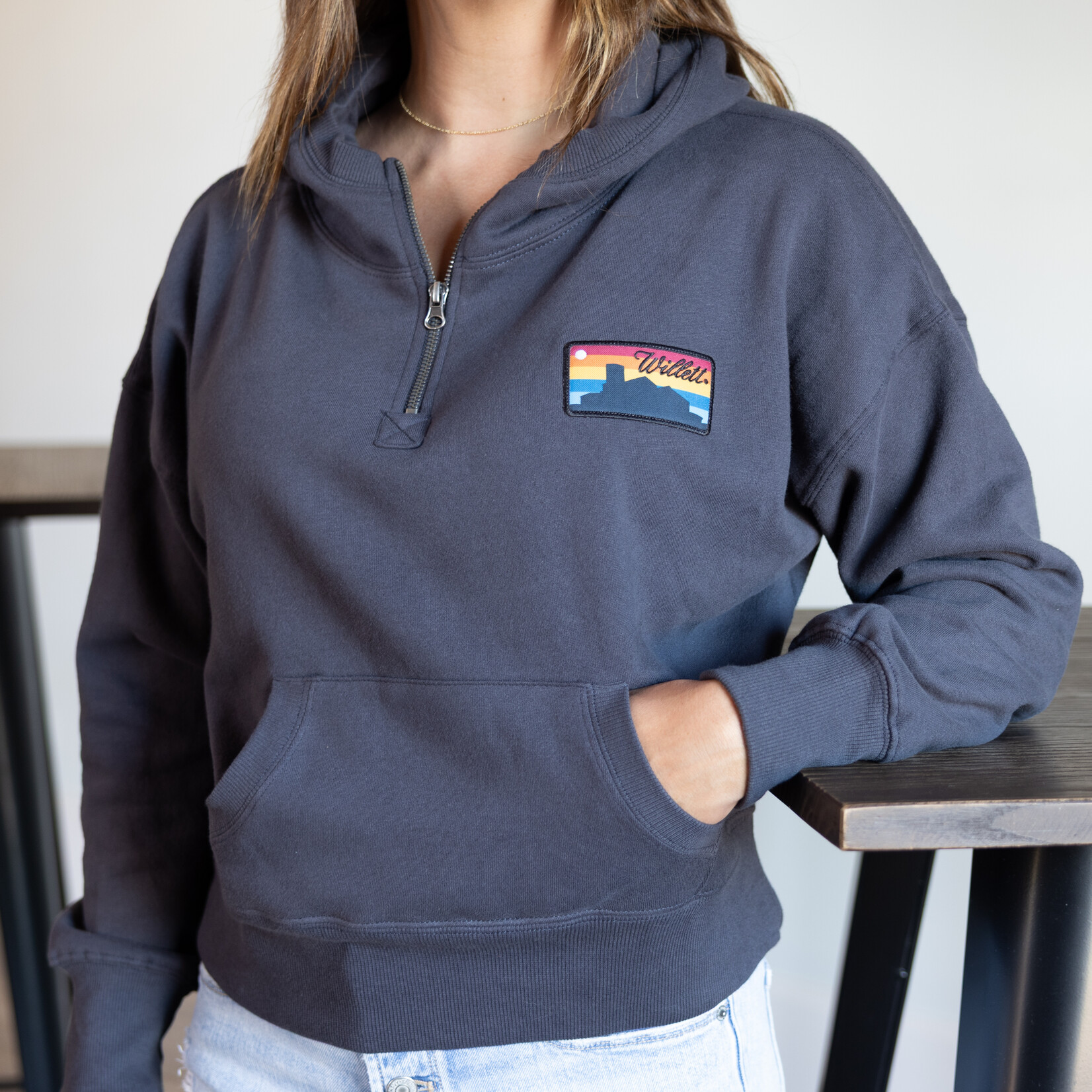 Women's Silhouette Patch Zip Hoodie