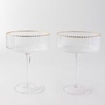 Gold Rim Coupe Glass Set