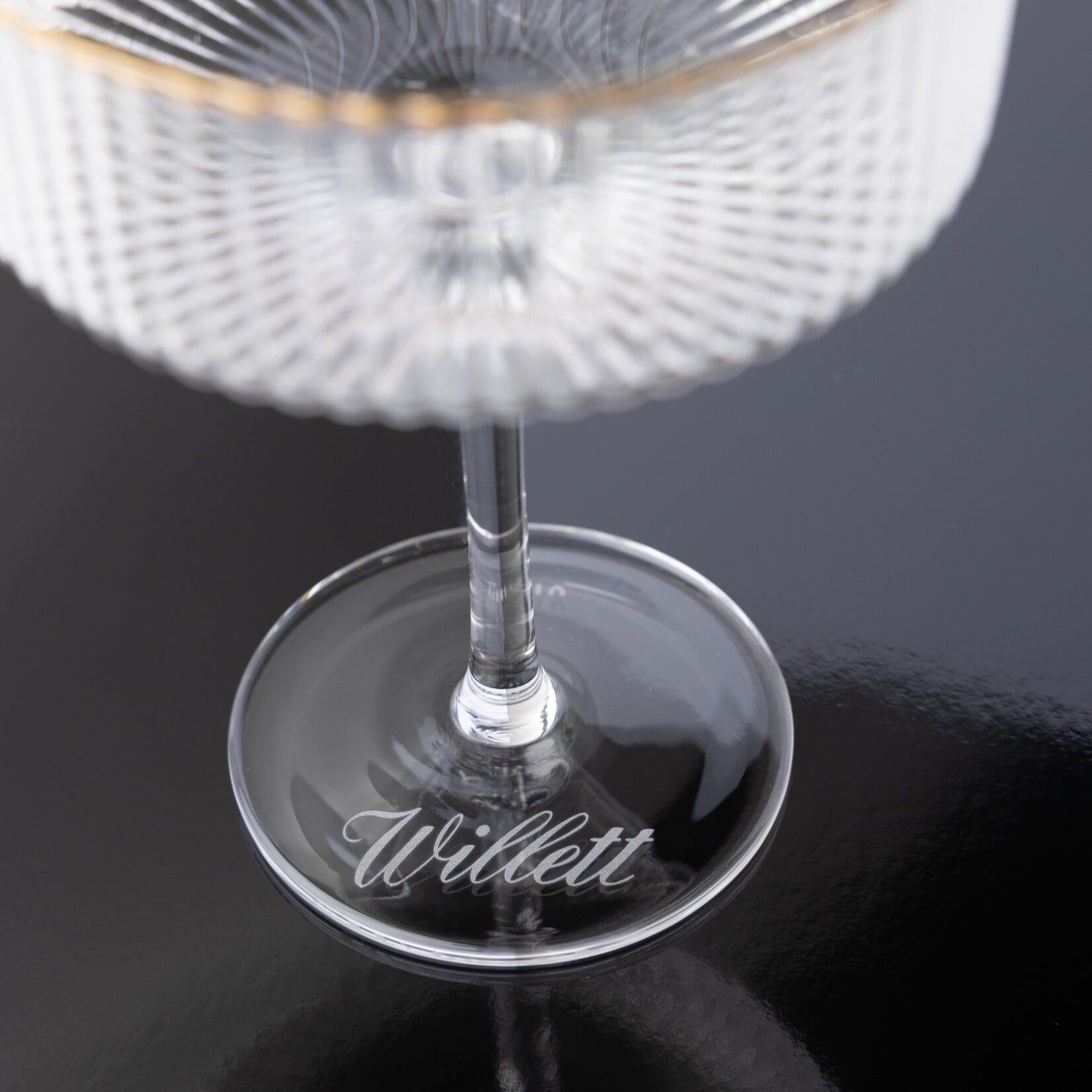 Gold Rim Coupe Glass Set