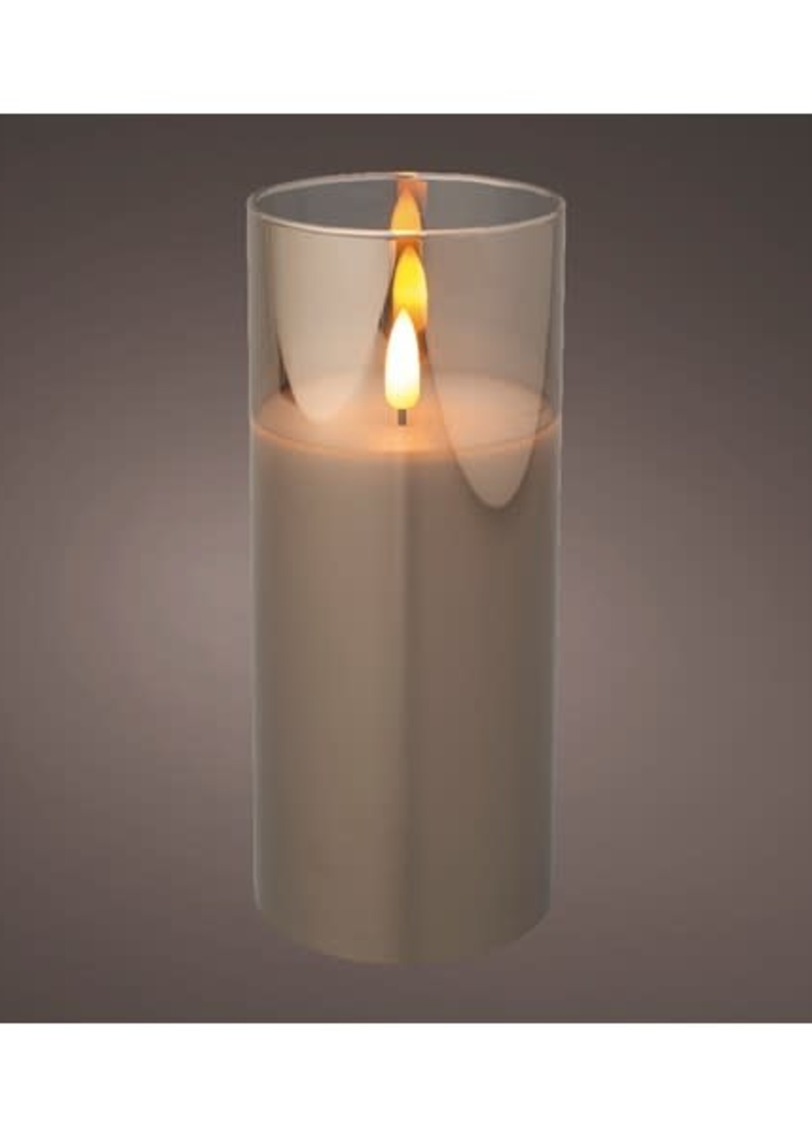 Design Decor LED wick candle glass BO indoor