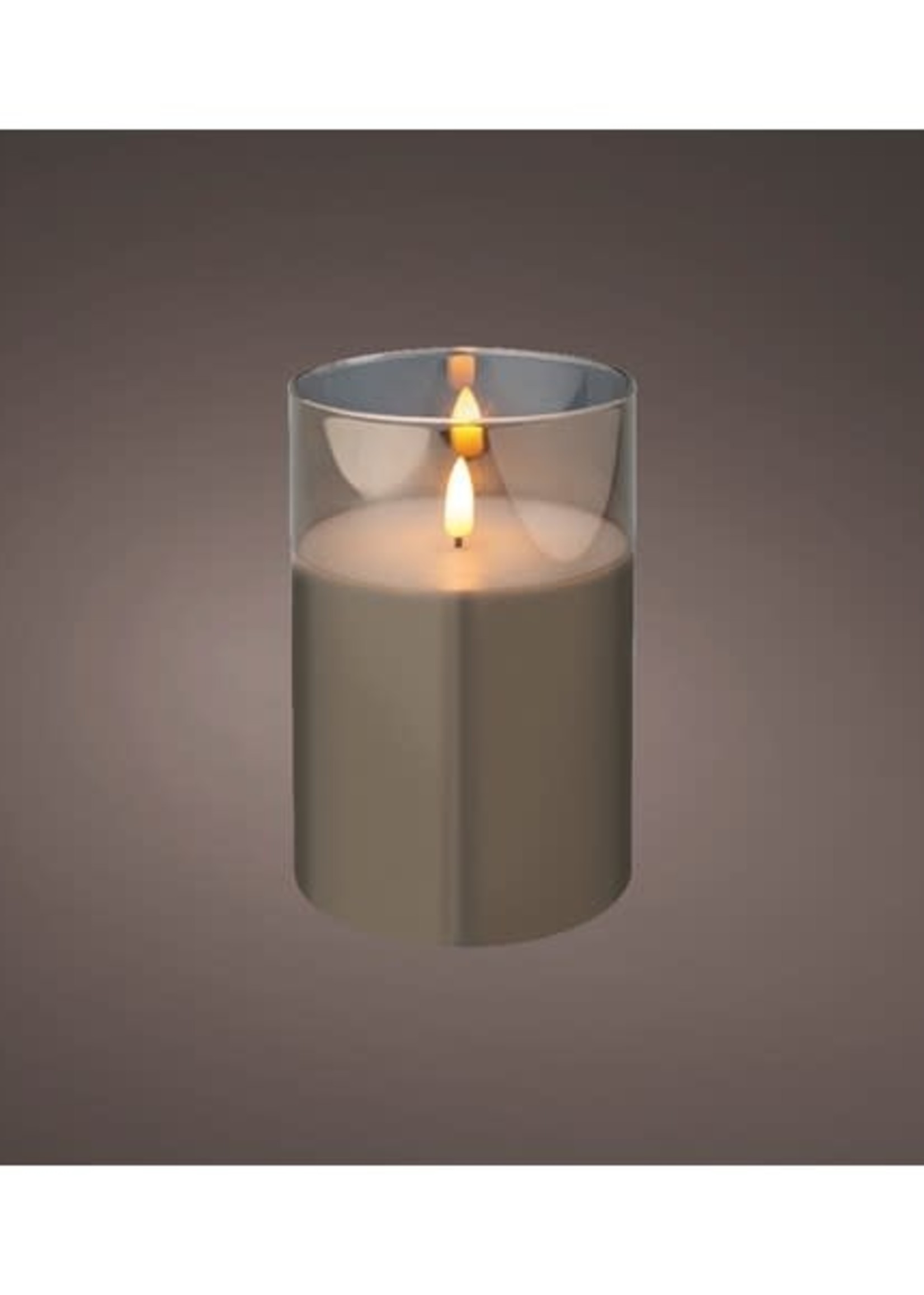Design Decor LED wick candle glass BO indoor