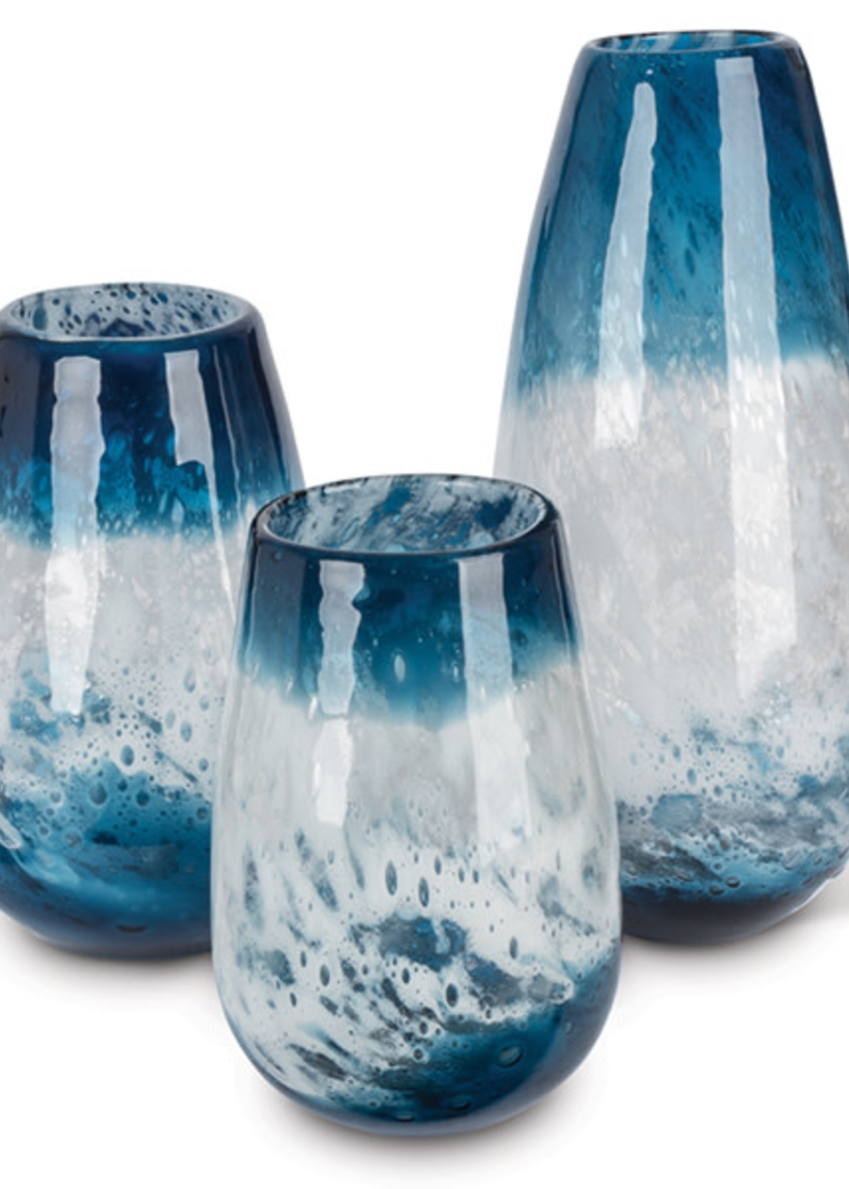Design Decor Blue Art Glass Vase