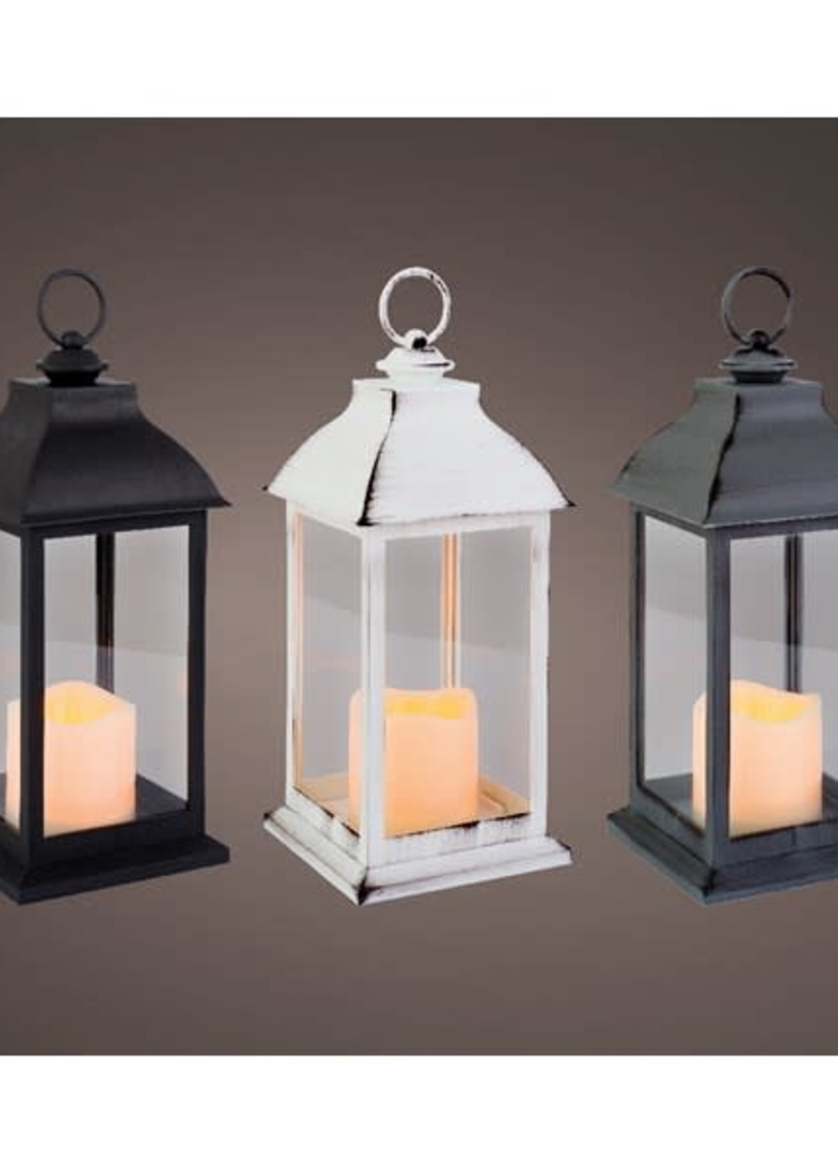Design Decor LED lantern plastic steady BO indoor 3 colors large