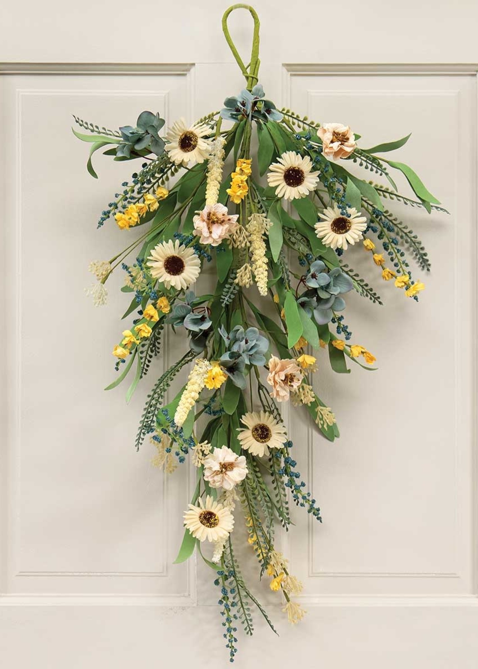 Design Decor Daisy Hydrangea Gatherings Floral Bough 15"x28"