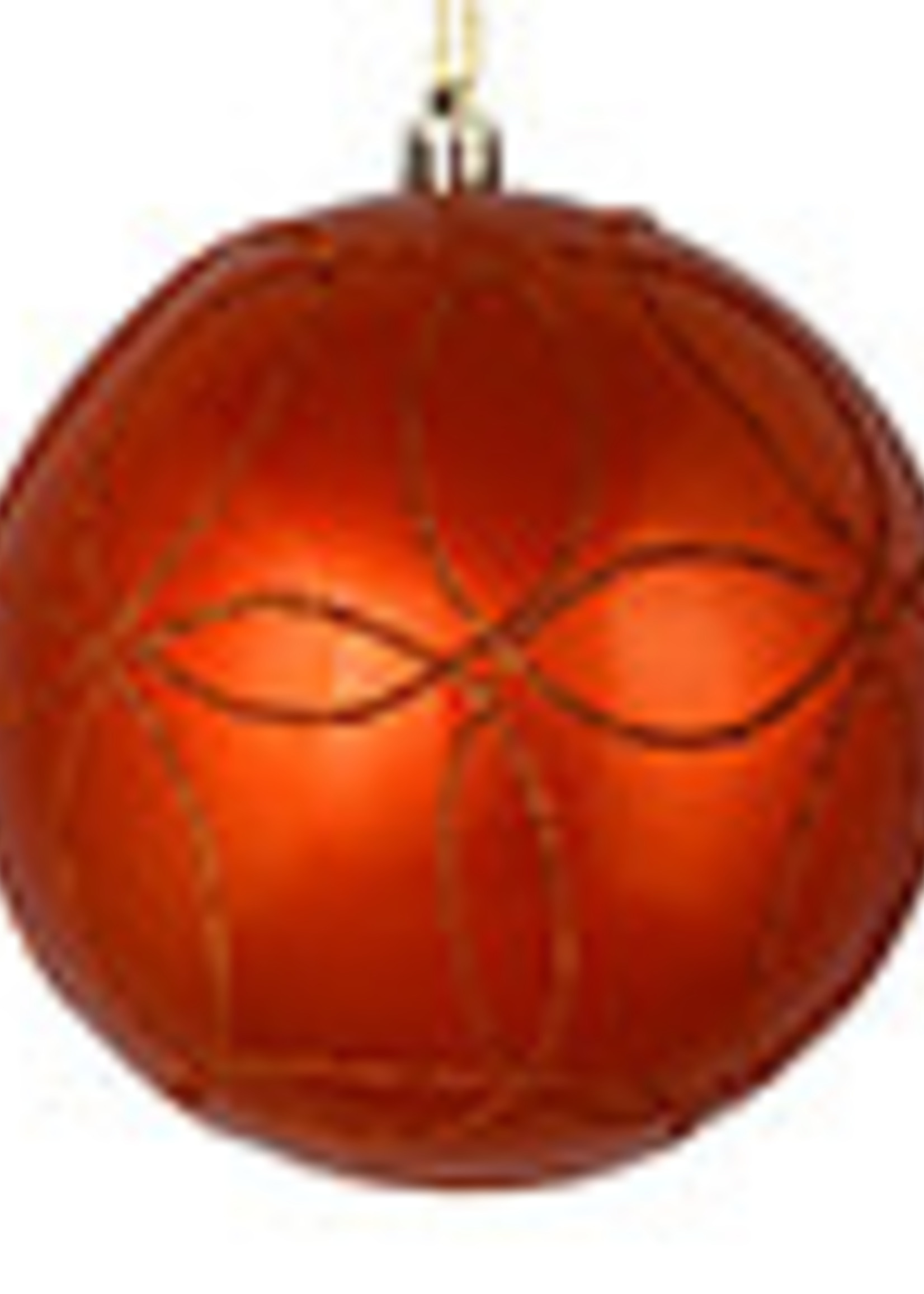 Design Decor 4" Burnt Orange Candy Circle Glitter 4/Bag