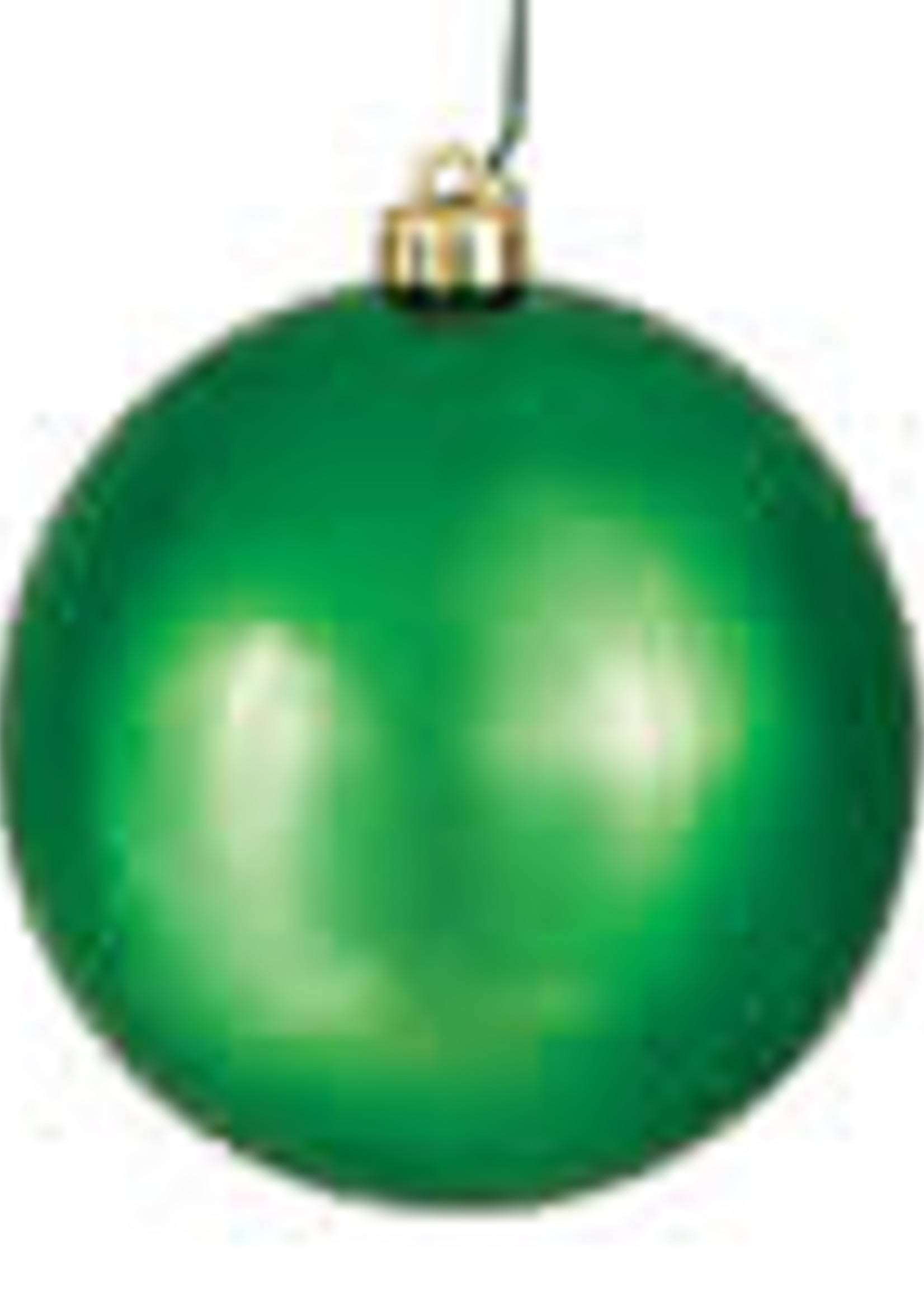 Design Decor 3" Green Shiny Ball UV Drilled 12/Bag