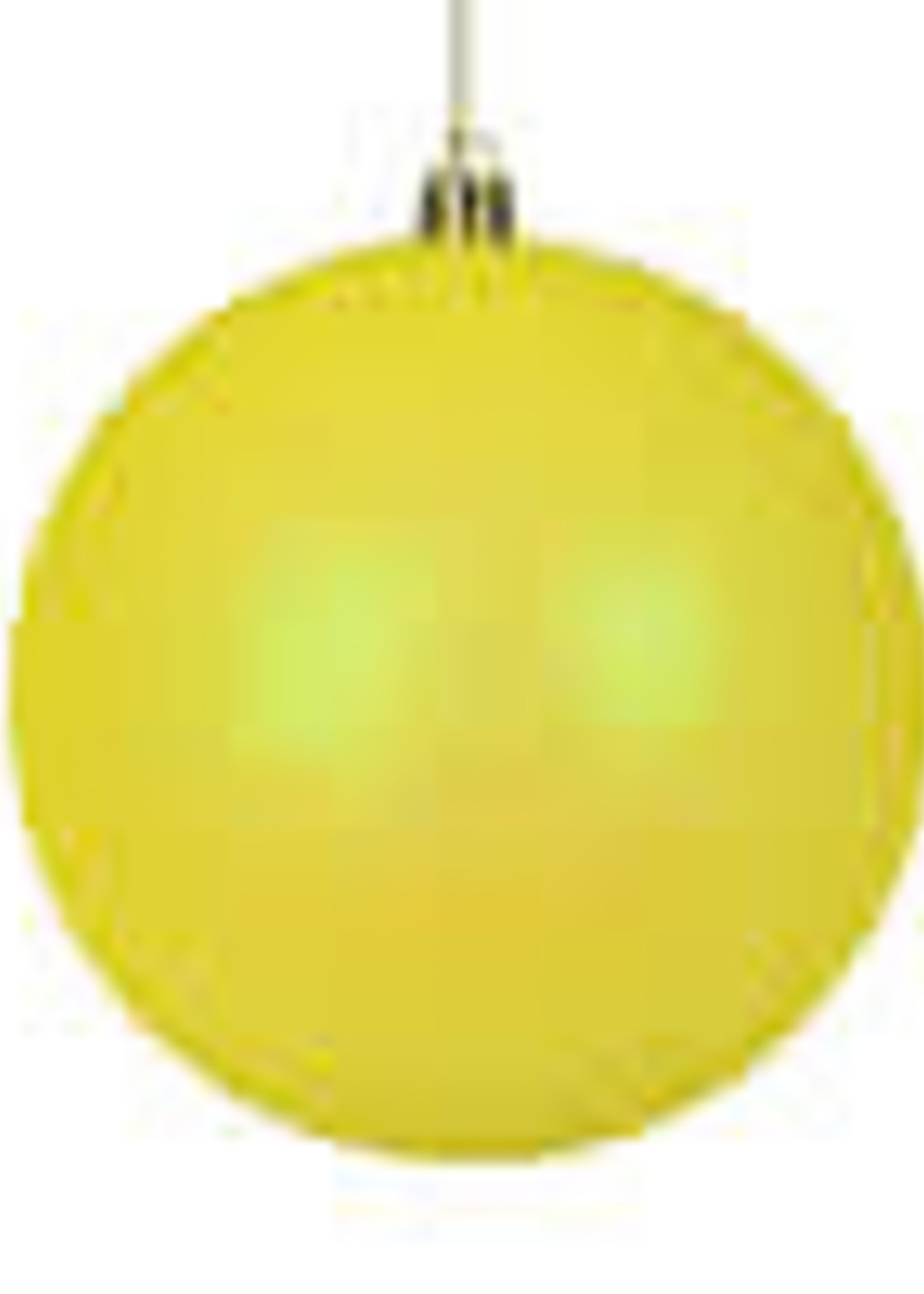 Design Decor 3" Yellow Glitter Ball Drilled 12/Bag