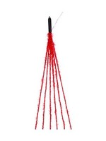 Design Decor 7' 120-Light Red Fuzzy Multi-Strand With Red LED Lights