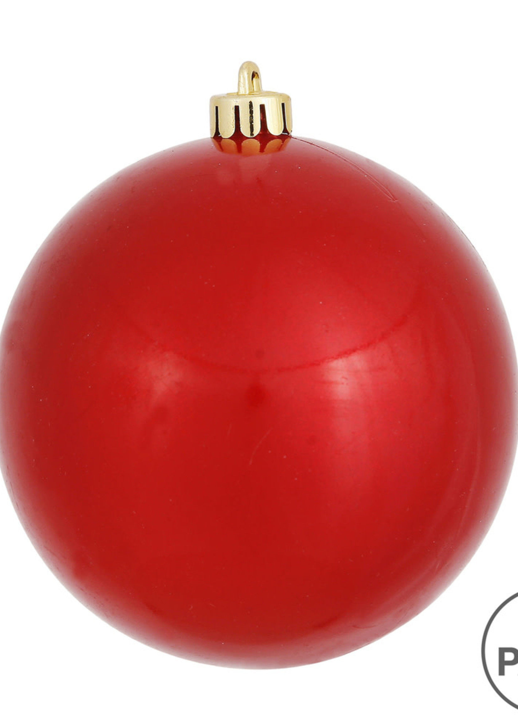 Design Decor 3" Red Candy Ball UV Drilled 12/Bag